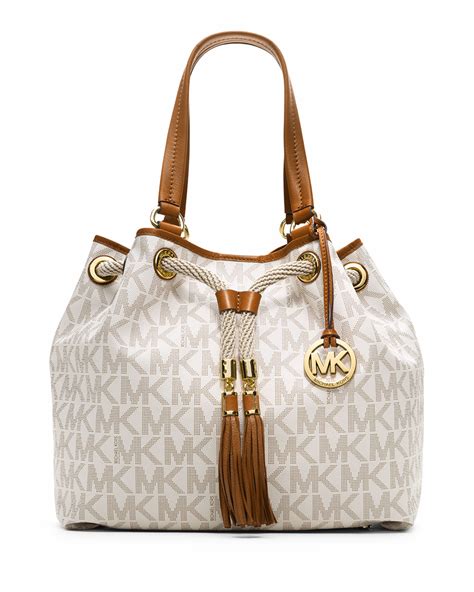 michael kors beige red large calista satchel handbag|michael kors handbags.